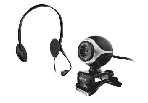 TRUST Kit webcam VGA + cuffia con microfono Trust Exis Chatpack